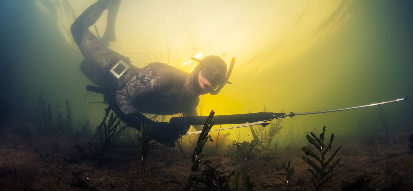 underwater speargun fishing